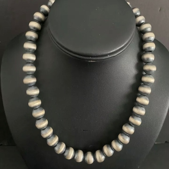 Sterling Silver 11 mm Bead Necklace